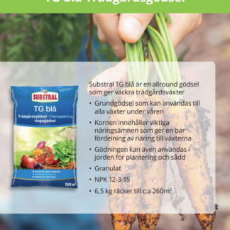 Produktblad Substral TG blå trädgårdsgödsel