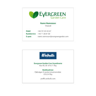 Visitkort Evergreen Sverige "Proffs" 200st/fp