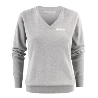Weibulls Tröja v-ringad Ashland dam gråmelerad