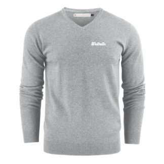 Weibulls Tröja v-ringad Ashland herr gråmelerad