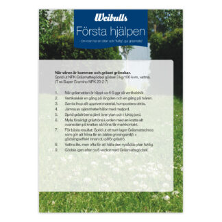 Tipsskylt Gräs A4 första hjälpen